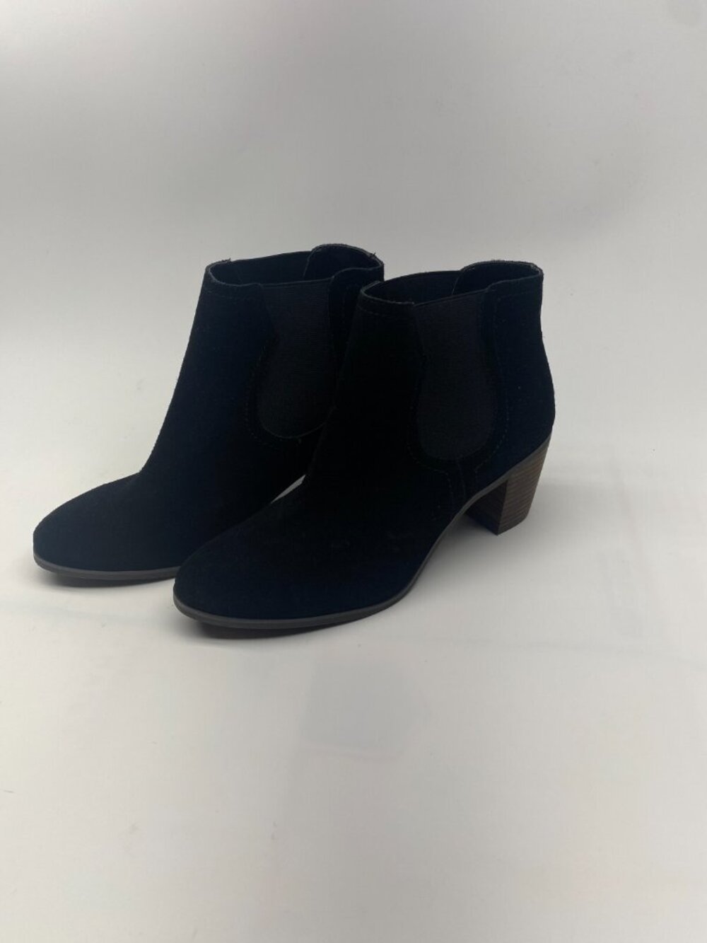 Lucky Brand Womens Chelsea Black Suede Bootie Sz 6.5